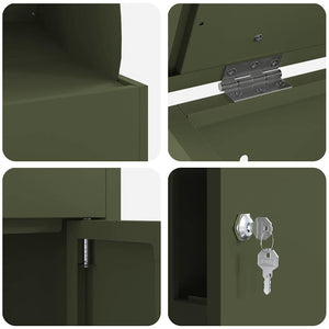 Paketbox Olivgrün mit Schloss
