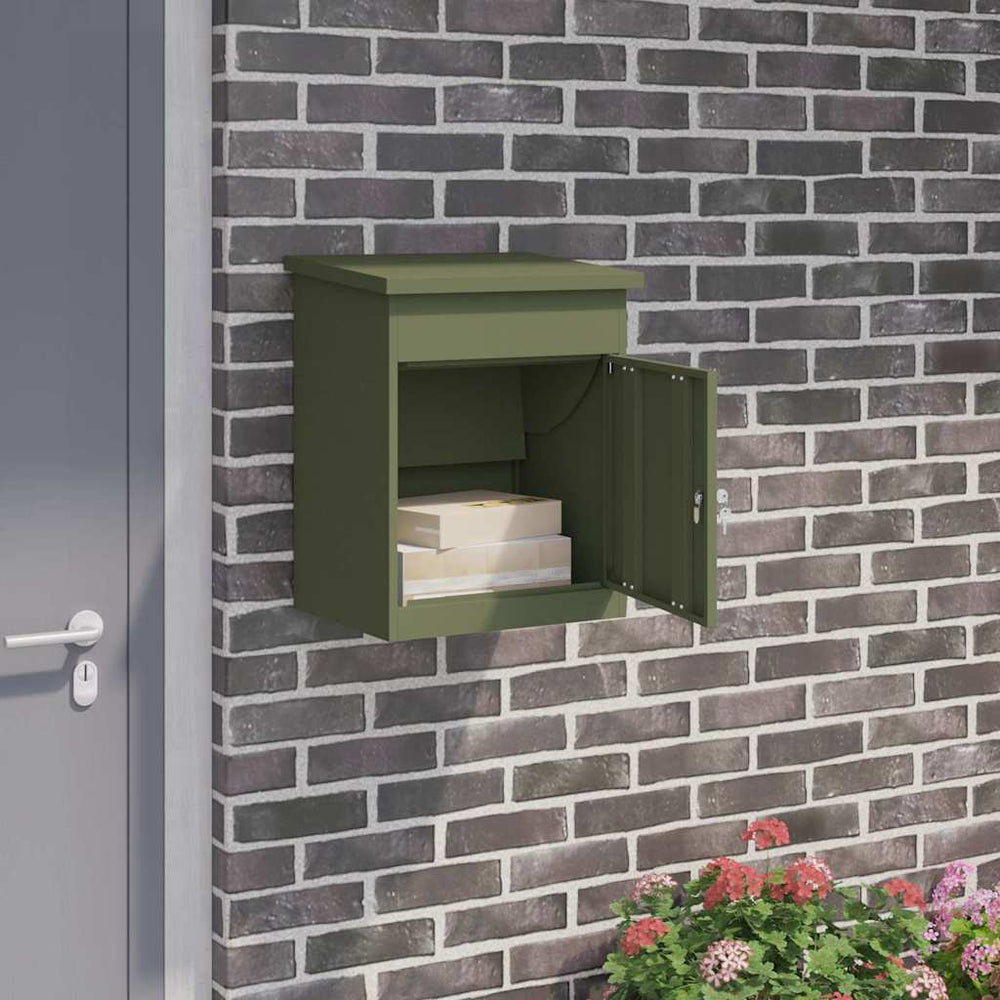 Paketbox Olivgrün mit Schloss