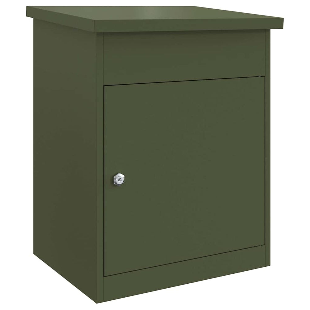 Paketbox Olivgrün mit Schloss