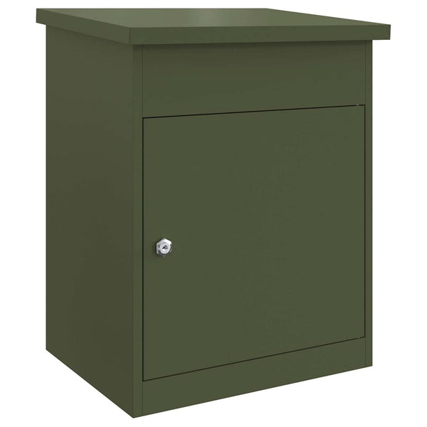 Paketbox Olivgrün mit Schloss