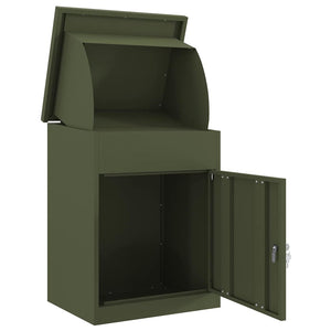 Paketbox Olivgrün mit Schloss