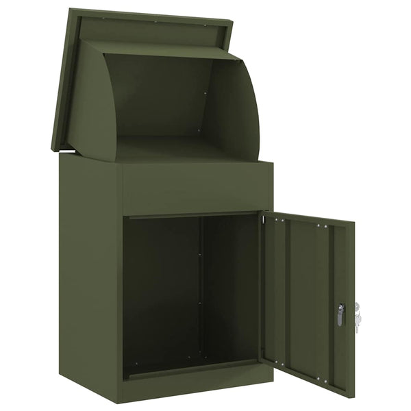 Paketbox Olivgrün mit Schloss