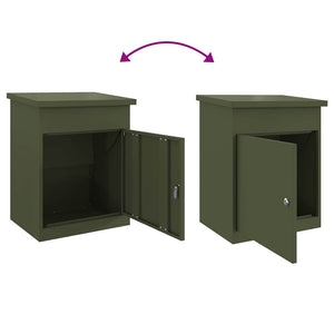 Paketbox Olivgrün mit Schloss
