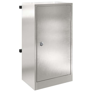 Edelstahl Briefkasten mit Fach Silber 30x20x55cm