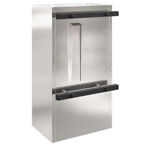 Edelstahl Briefkasten mit Fach Silber 30x20x55cm
