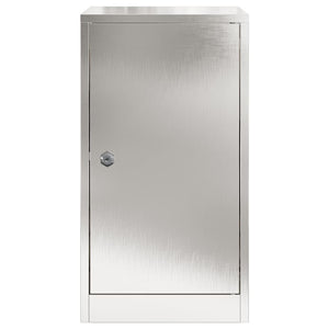 Edelstahl Briefkasten mit Fach Silber 30x20x55cm