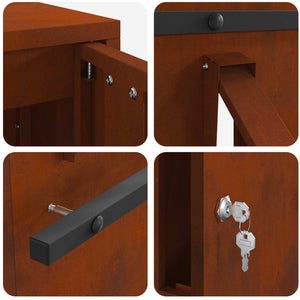 Rostiger Briefkasten mit Speicher