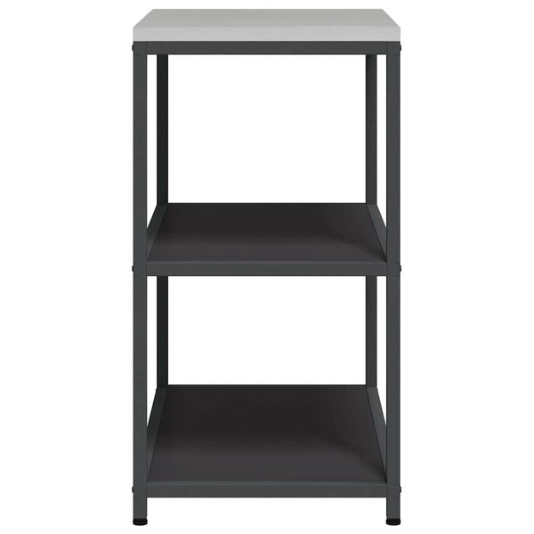 Küchenaufbewahrung mit Regal, Schwarz, 90cm