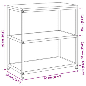 Küchenaufbewahrung Regal Weiß 90x50x92cm