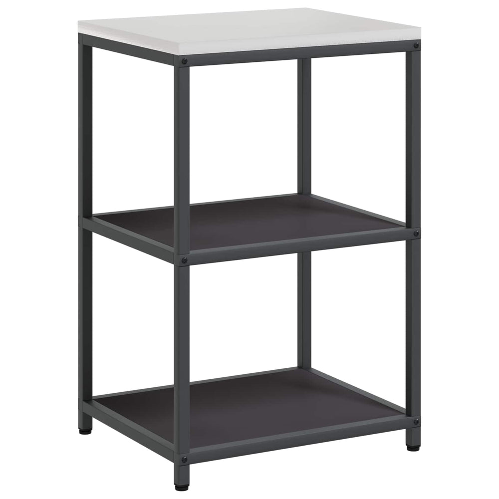 vidaXL Kitchen Storage Unit with Shelf Black 60 x 50 x 92 cm Steel