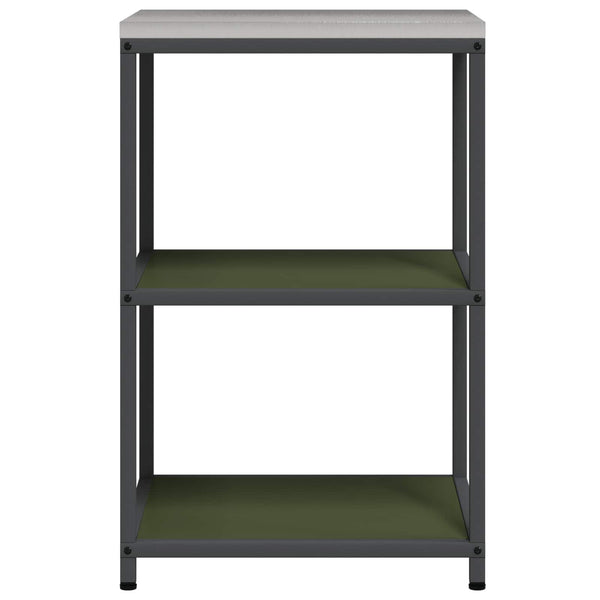Küchenaufbewahrung mit Regal, Olive Grün