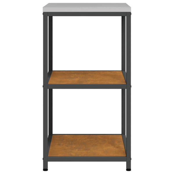 Küchenregal mit Regal Rostig 60x50x92 cm Stahl