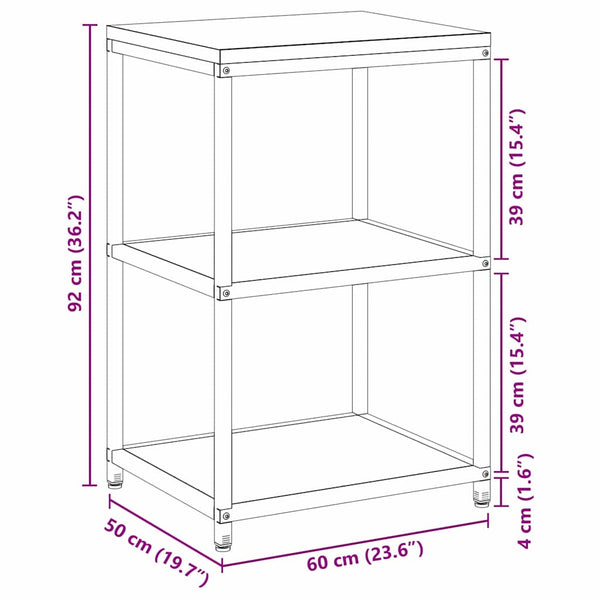 Küchenregal mit Regal Rostig 60x50x92 cm Stahl
