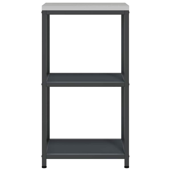 Küchenaufbewahrung Regal Anthrazit Stahl 40x50x92cm