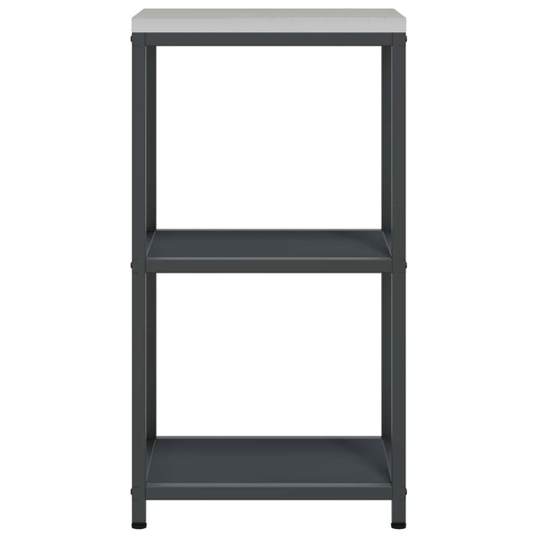 Küchenaufbewahrung Regal Anthrazit Stahl 40x50x92cm