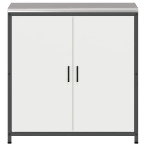 Küchenschrank mit Regal, Weiß, 90x50x92 cm