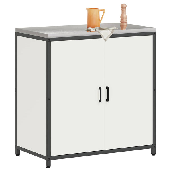 Küchenschrank mit Regal, Weiß, 90x50x92 cm