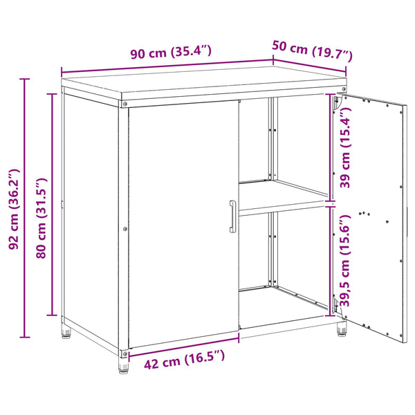 Küchenschrank mit Regal, Weiß, 90x50x92 cm