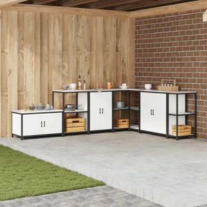 vidaXL Meuble de Rangement de Cuisine avec Étagère et Porte Blanc 60 x 50 x 92 cm Acier