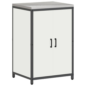 vidaXL Meuble de Rangement de Cuisine avec Étagère et Porte Blanc 60 x 50 x 92 cm Acier