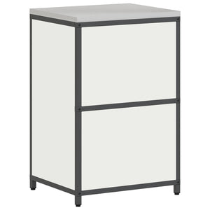 vidaXL Meuble de Rangement de Cuisine avec Étagère et Porte Blanc 60 x 50 x 92 cm Acier