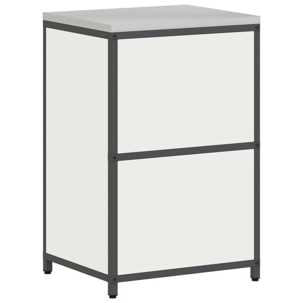 vidaXL Meuble de Rangement de Cuisine avec Étagère et Porte Blanc 60 x 50 x 92 cm Acier