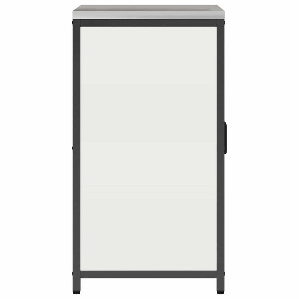 vidaXL Meuble de Rangement de Cuisine avec Étagère et Porte Blanc 60 x 50 x 92 cm Acier