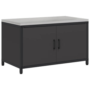 Küchenregal mit Stauraum Schwarz 90x50x53cm