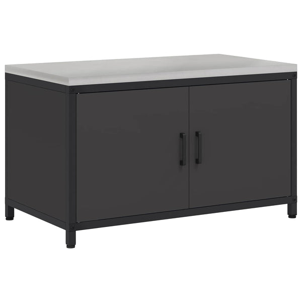 Küchenregal mit Stauraum Schwarz 90x50x53cm