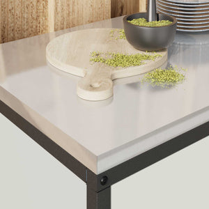 Küchenschrank mit Regal, Weiß, 90x50x53 cm
