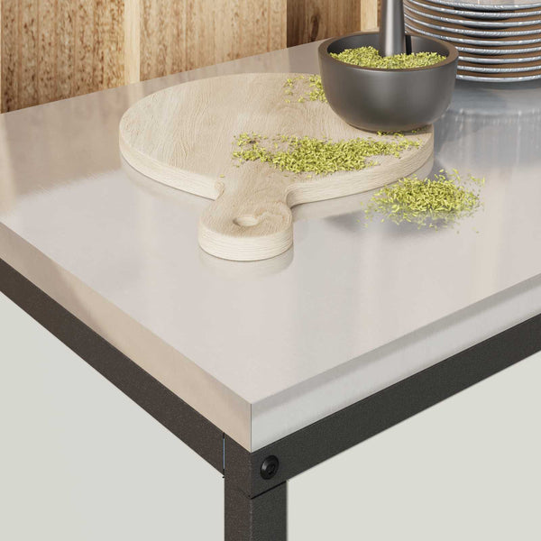 Küchenschrank mit Regal, Weiß, 90x50x53 cm