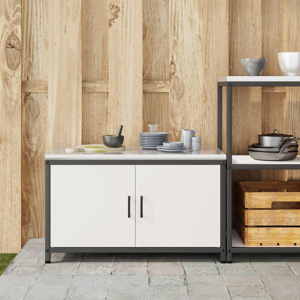 Küchenschrank mit Regal, Weiß, 90x50x53 cm