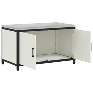 Küchenschrank mit Regal, Weiß, 90x50x53 cm