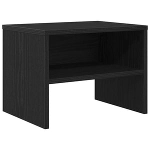 Schwarzer Nachttisch Eichenoptik 40x40 cm