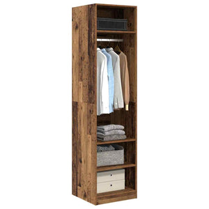 Kleiderschrank Altholz mit Regal 50x50x200cm