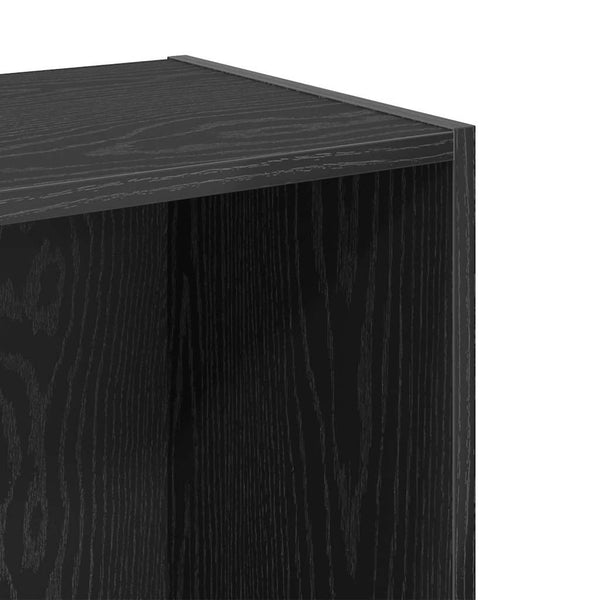 Bücherregal Schwarz Eichen-Optik