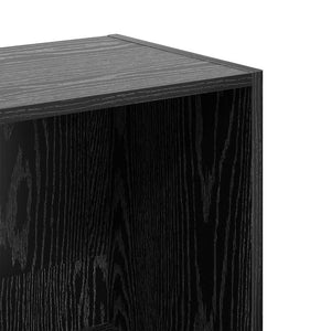 Bücherregal Schwarz Eichen-Optik 114 cm
