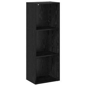 Bücherregal Schwarz Eichen-Optik 114 cm