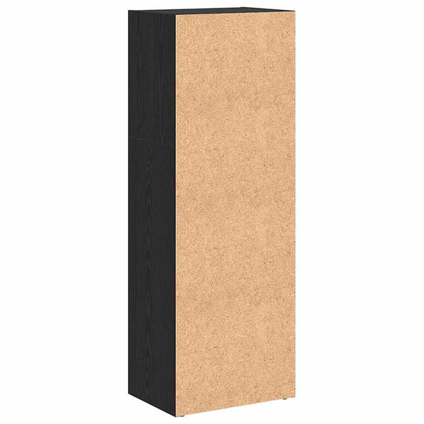 Bücherregal Schwarz Eichen-Optik 114 cm