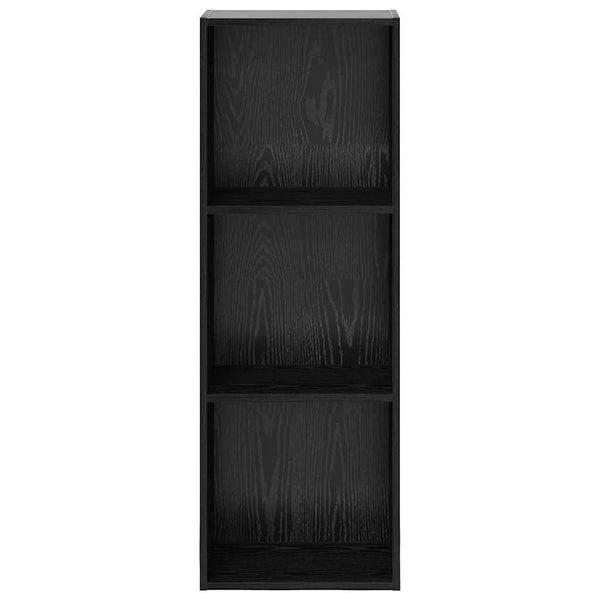 Bücherregal Schwarz Eichen-Optik 114 cm