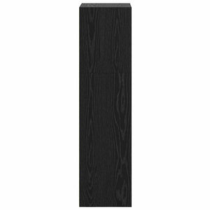 Bücherregal Schwarz Eichen-Optik 114 cm