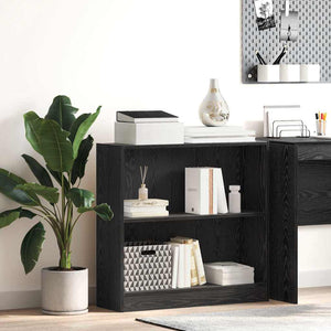 Bücherregal Schwarz Eichen-Optik