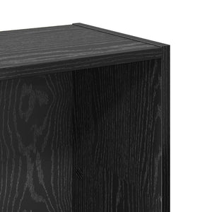 Bücherregal Schwarz Eichen-Optik