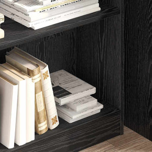 Bücherregal Schwarz Eichen-Optik