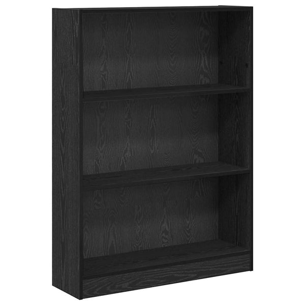 Bücherregal Schwarz Eichen-Optik