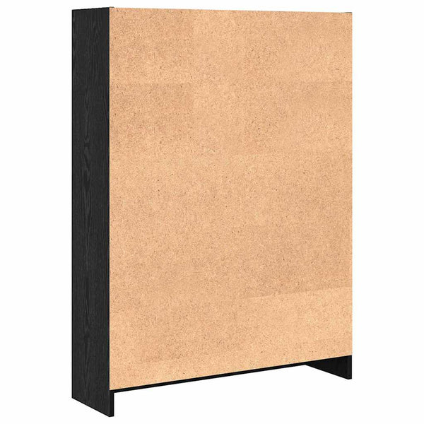Bücherregal Schwarz Eichen-Optik