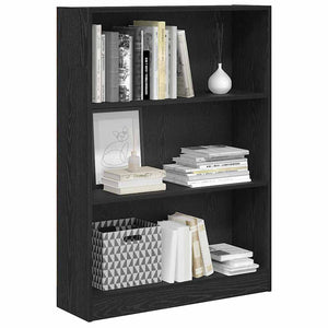 Bücherregal Schwarz Eichen-Optik