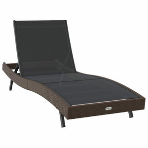 Poly Rattan Sonnenliege, 3er Set, Braun