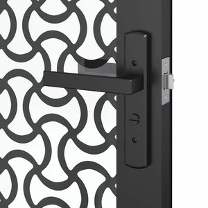Schwarze Glastür 76x201.5 cm Aluminium