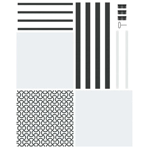 Schwarze Glastür 76x201.5 cm Aluminium